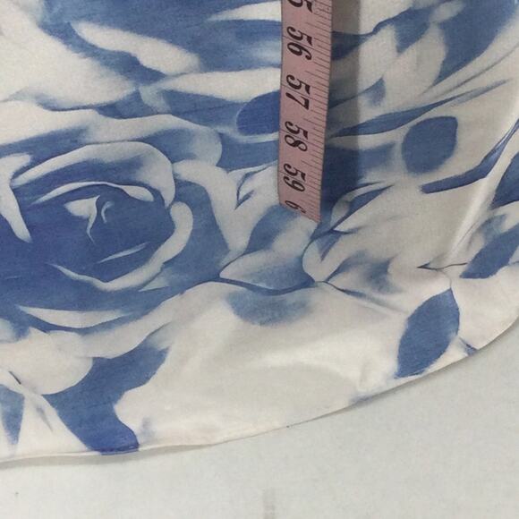 FORMAL PARTY AW 16 2X Plus Blue Oceanic fantasy bridesmaid maxi dress NEW B165 - Picture 4 of 8